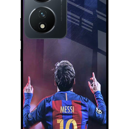 Messi Vivo T2 5G Glass Case Back Cover by Casekaro