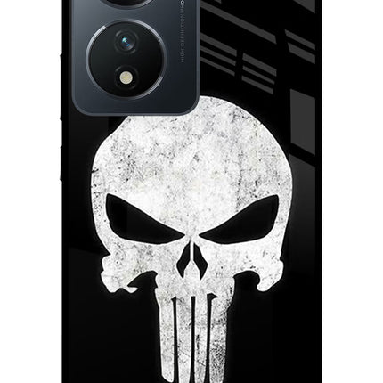 Punisher Skull Vivo T2 5G Glass Case Back Cover by Casekaro