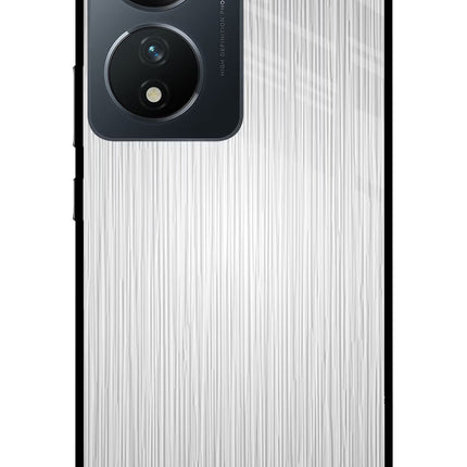 Wooden Grey Texture Vivo T2 5G Glass Case Back Cover by Casekaro