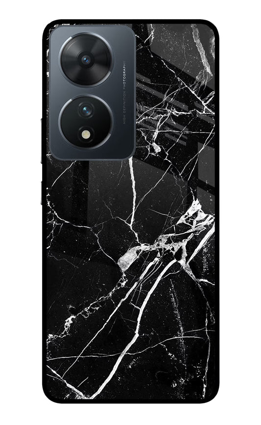 Black Marble Pattern Vivo T2 5G Glass Case