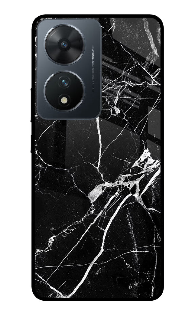 Black Marble Pattern Vivo T2 5G Glass Case