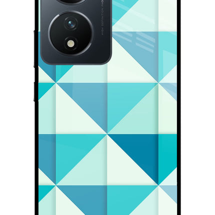 Abstract Vivo T2 5G Glass Case Back Cover by Casekaro