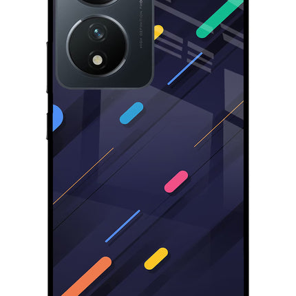 Abstract Design Vivo T2 5G Glass Case Back Cover by Casekaro