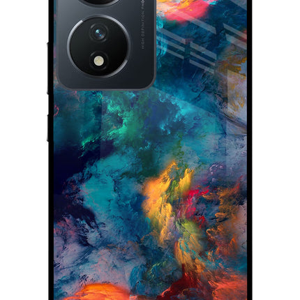 Artwork Paint Vivo T2 5G Glass Case Back Cover by Casekaro