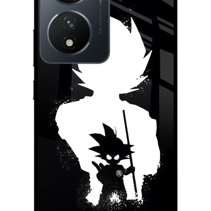 Goku Shadow Vivo T2 5G Glass Case Back Cover by Casekaro