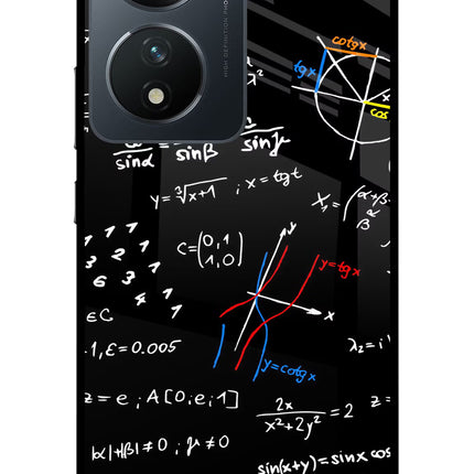 Mathematics Formula Vivo T2 5G Glass Case Back Cover by Casekaro