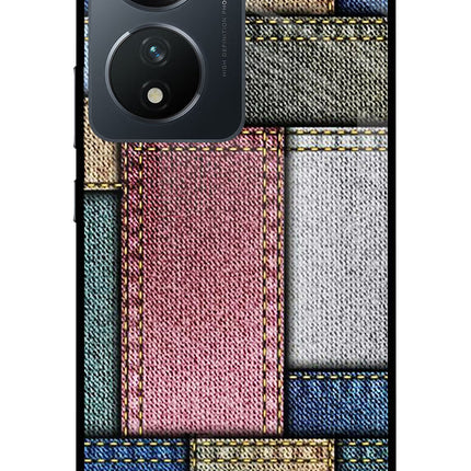 Multicolor Jeans Vivo T2 5G Glass Case Back Cover by Casekaro