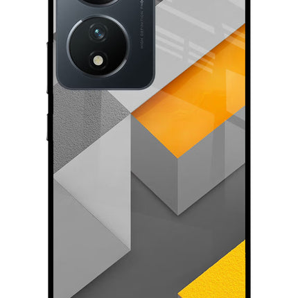 Abstract Vivo T2 5G Glass Case Back Cover by Casekaro