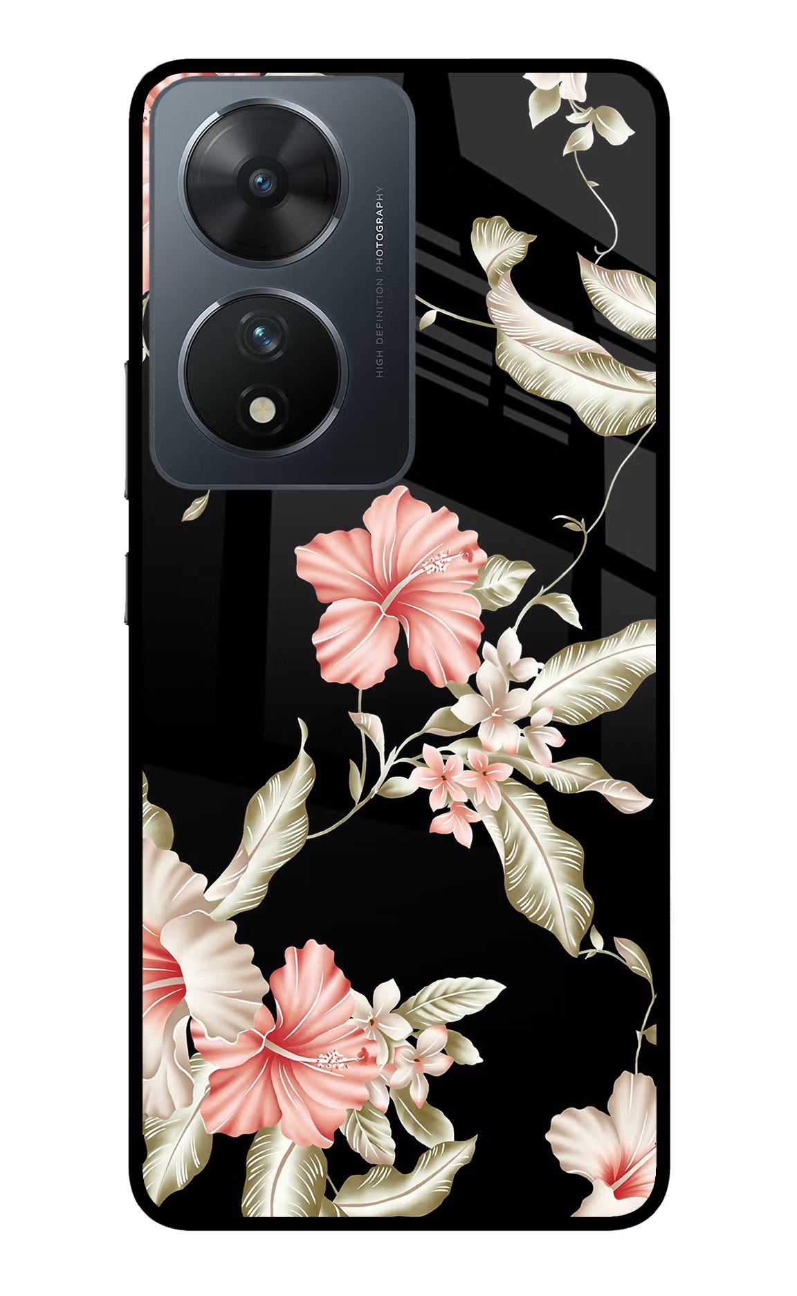 Flowers Vivo T2 5G Glass Case