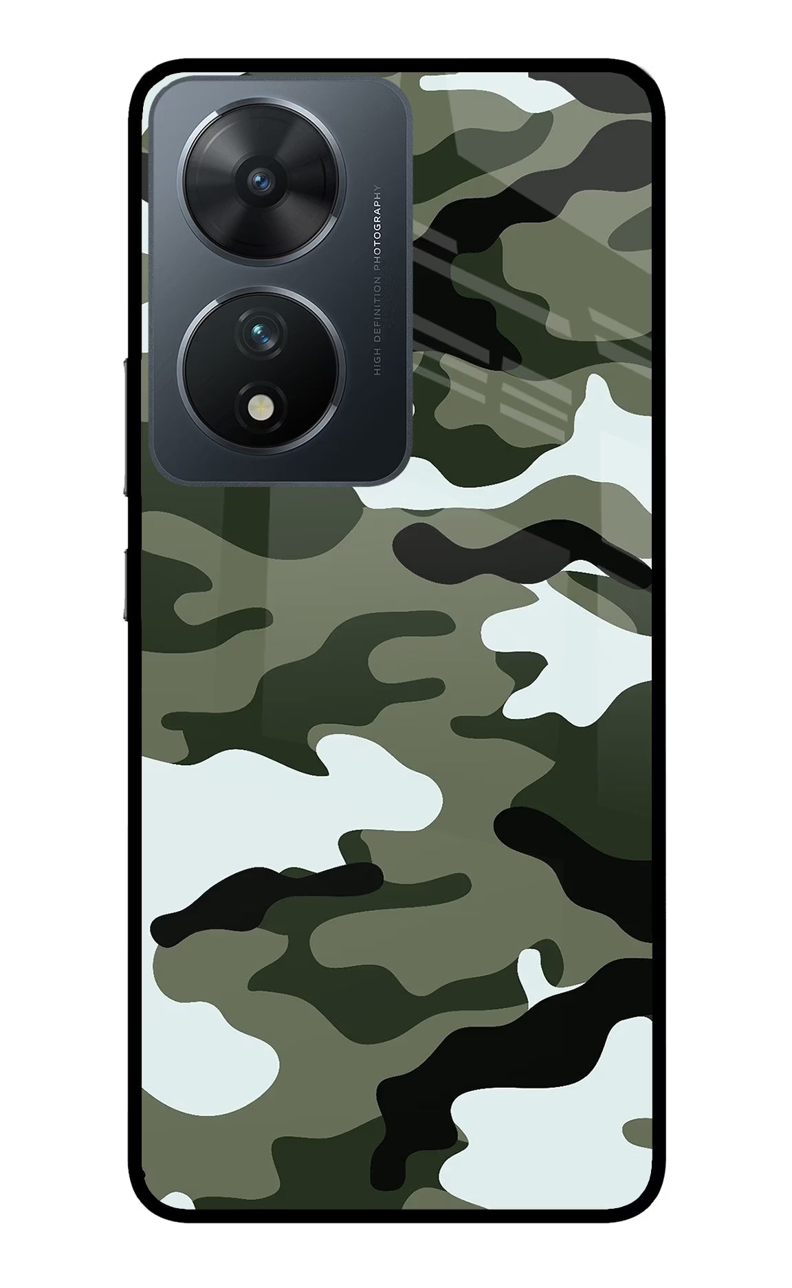 Camouflage Vivo T2 5G Glass Case