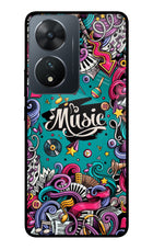 Music Graffiti Vivo T2 5G Glass Case