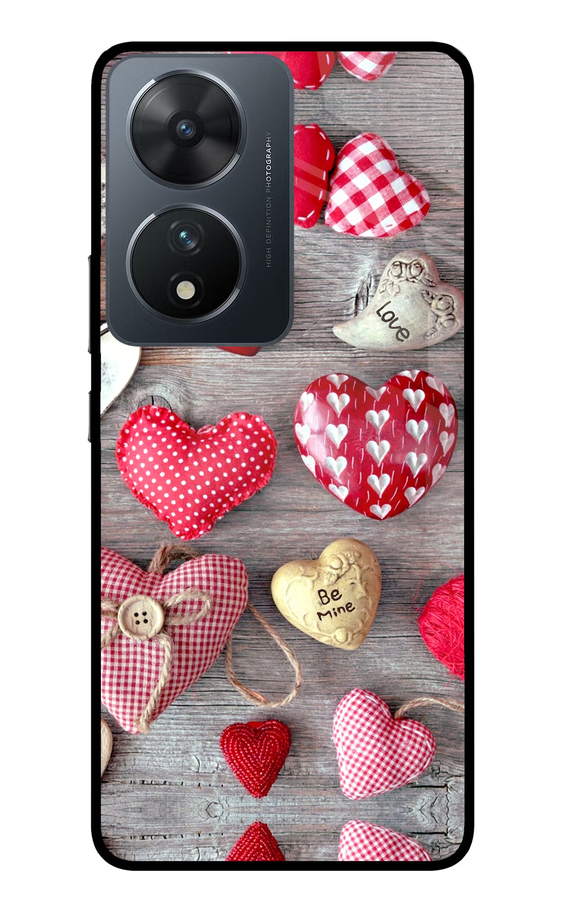 Love Wallpaper Vivo T2 5G Glass Case Back Cover by Casekaro
