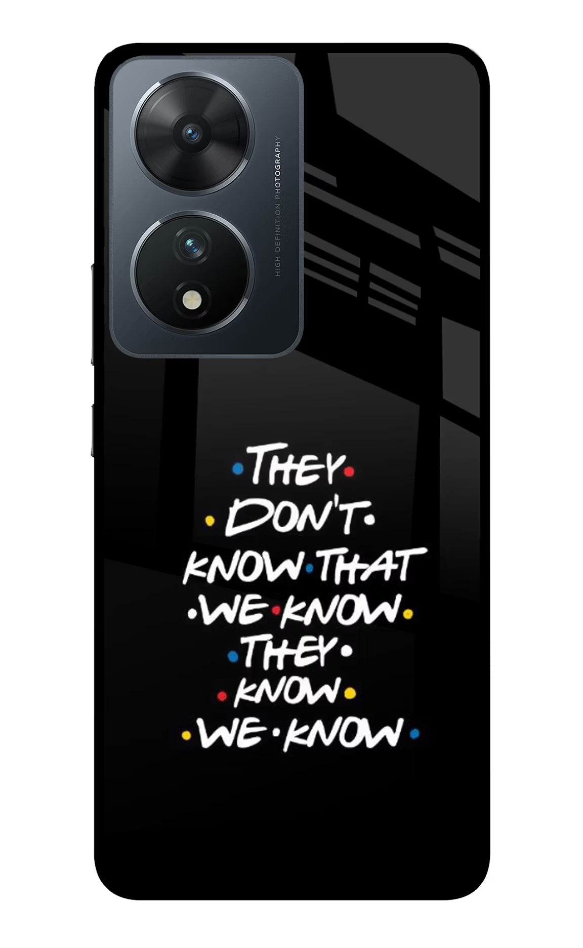 FRIENDS Dialogue Vivo T2 5G Glass Case Back Cover by Casekaro