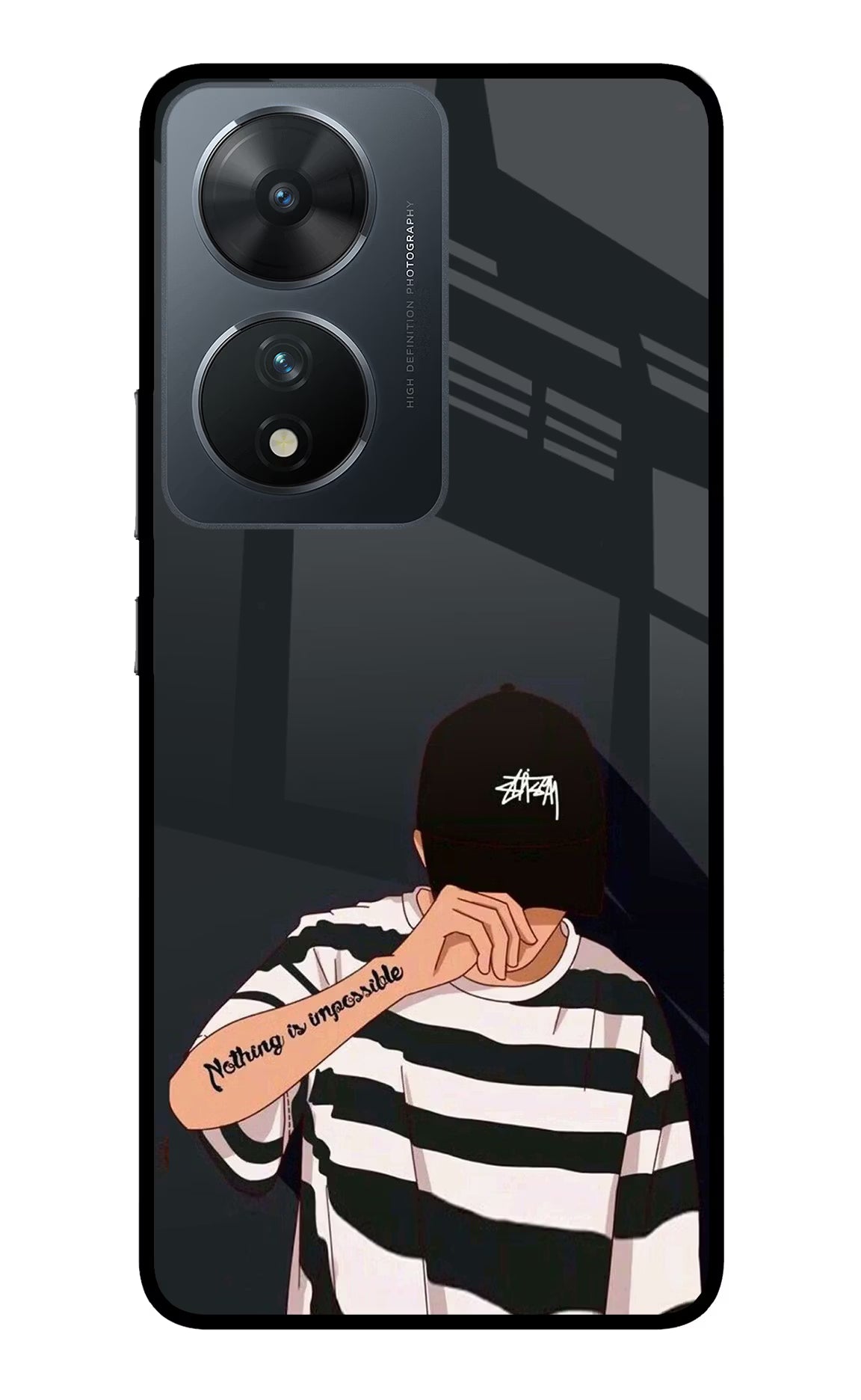 Aesthetic Boy Vivo T2 5G Glass Case Back Cover by Casekaro