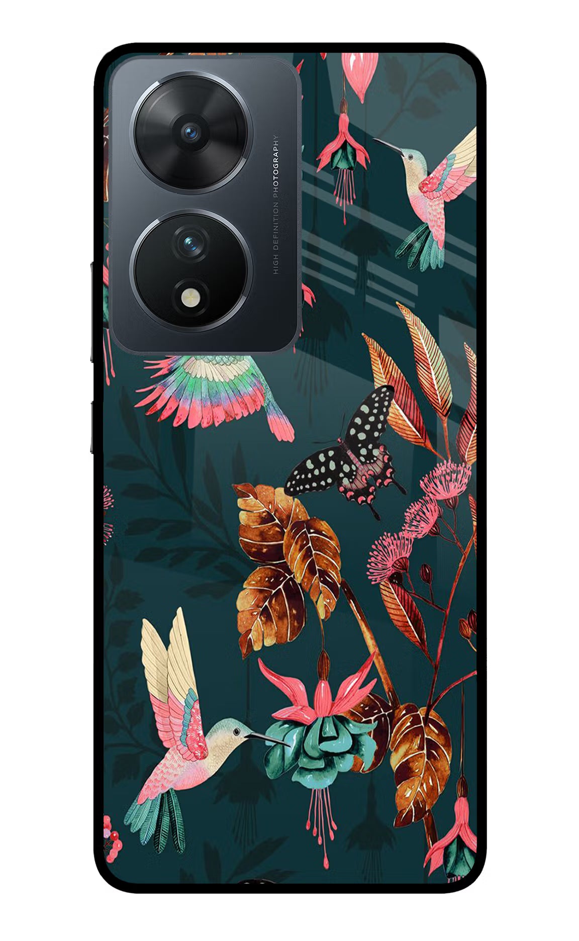 Birds Vivo T2 5G Glass Case Back Cover by Casekaro