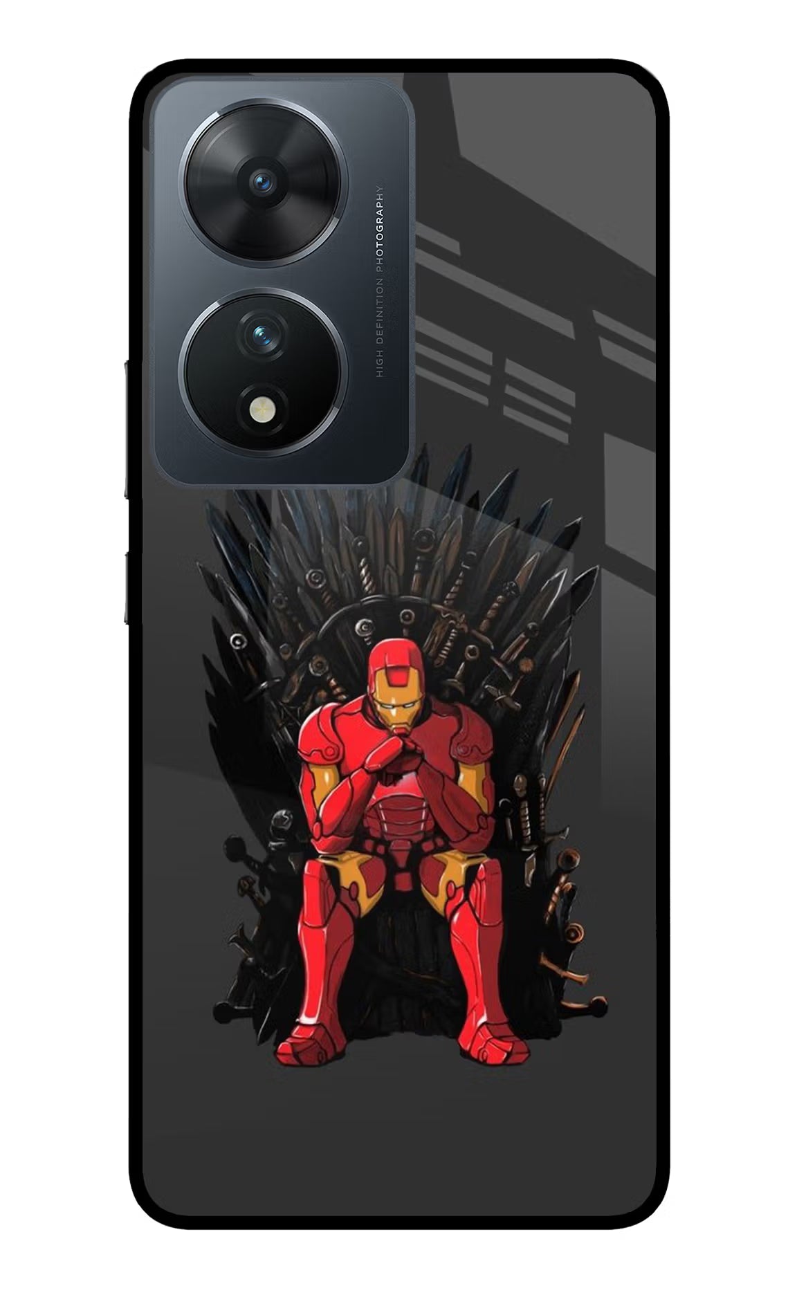 Ironman Throne Vivo T2 5G Glass Case Back Cover by Casekaro