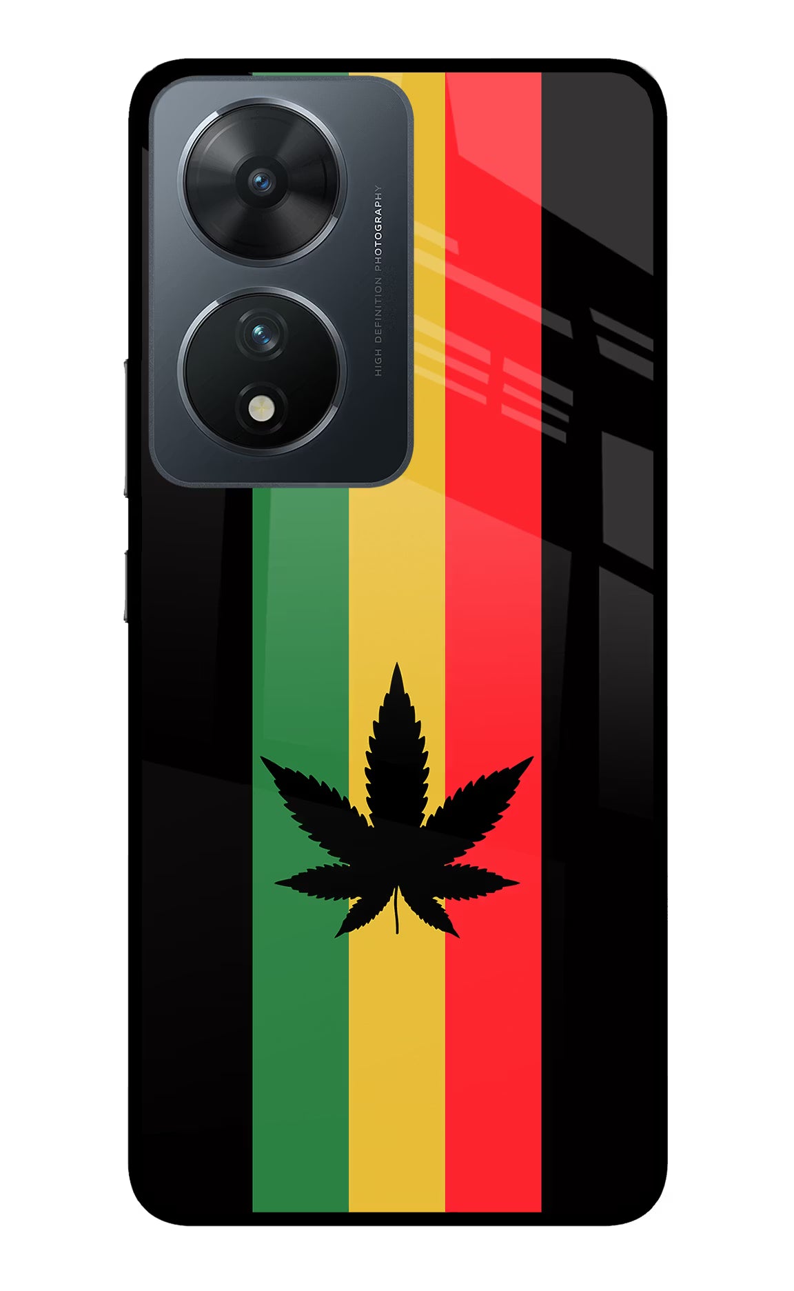 Weed Flag Vivo T2 5G Glass Case
