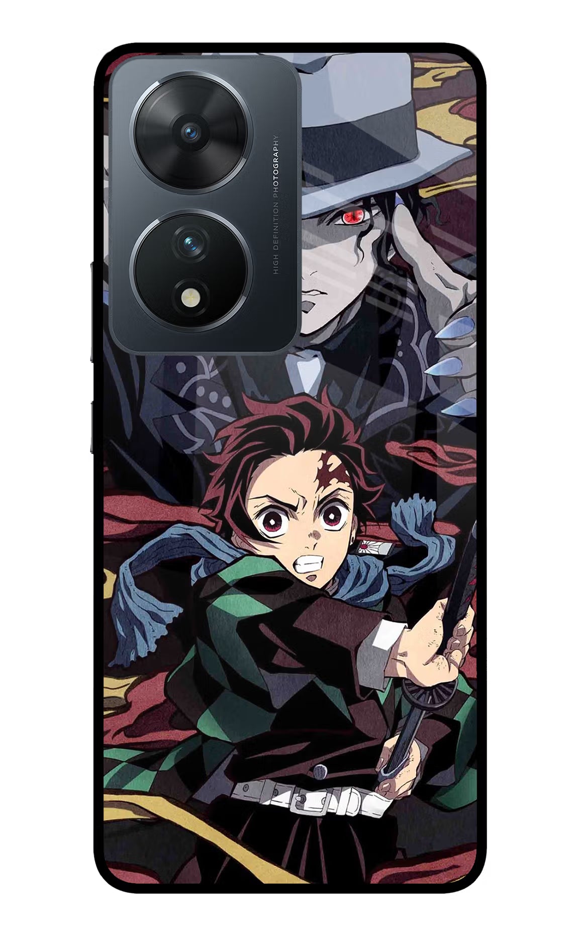 Demon Slayer Vivo T2 5G Glass Case Back Cover by Casekaro