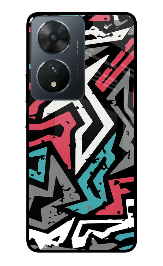 Geometric Graffiti Vivo T2 5G Glass Case