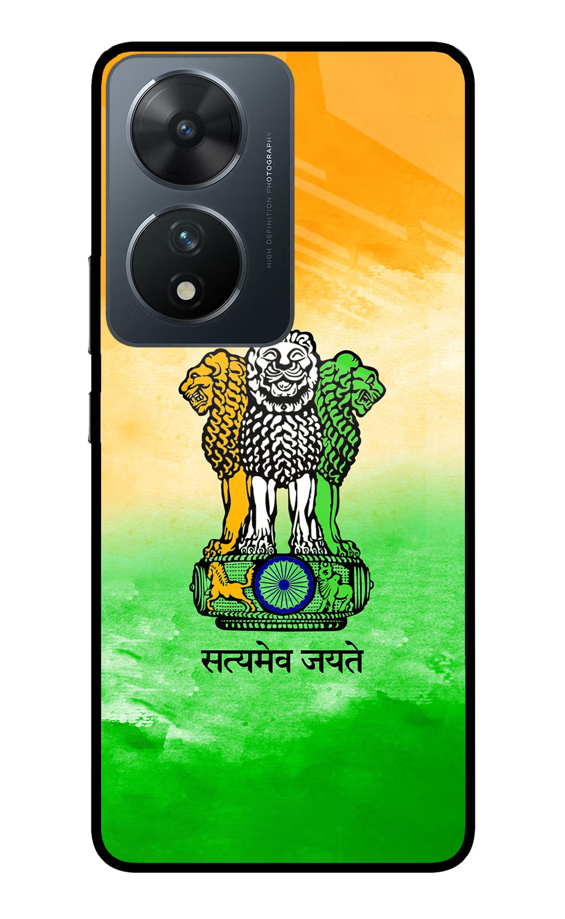Satyamev Jayate Flag Vivo T2 5G Glass Case