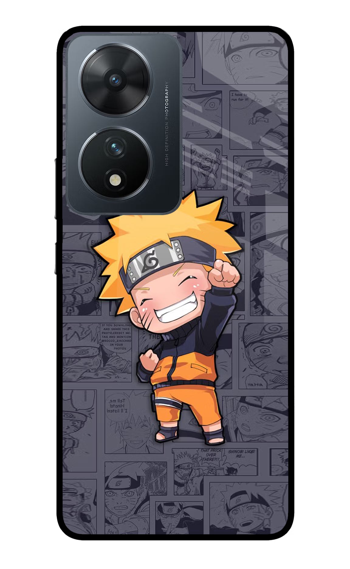 Chota Naruto Vivo T2 5G Glass Case Back Cover by Casekaro
