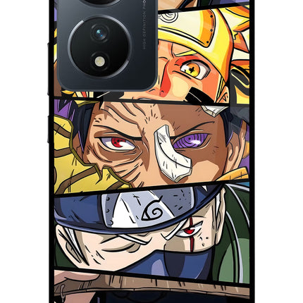 Naruto Character Vivo T2 5G Glass Case Back Cover by Casekaro