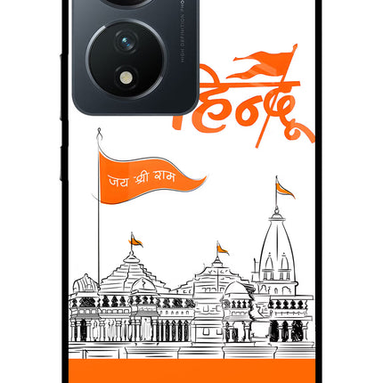 Jai Shree Ram Hindu Vivo T2 5G Glass Case Back Cover by Casekaro