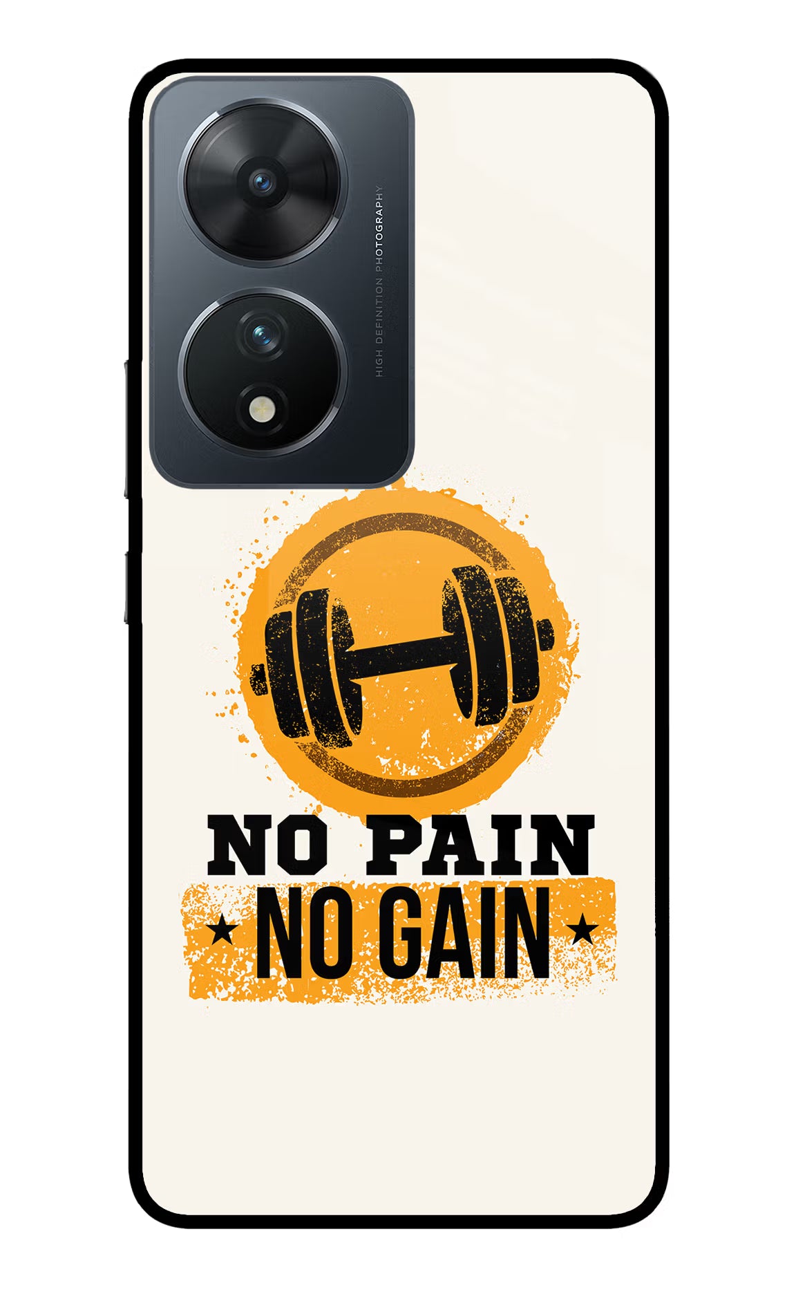 No Pain No Gain Vivo T2 5G Glass Case