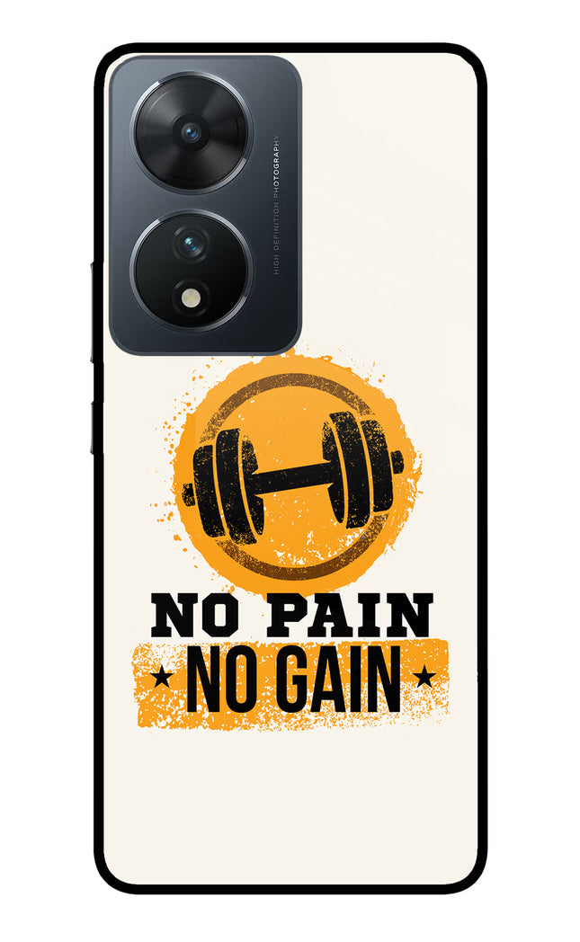 No Pain No Gain Vivo T2 5G Glass Case Back Cover by Casekaro