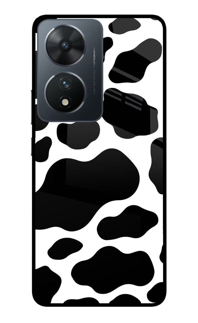 Cow Spots Vivo T2 5G Glass Case Back Cover by Casekaro