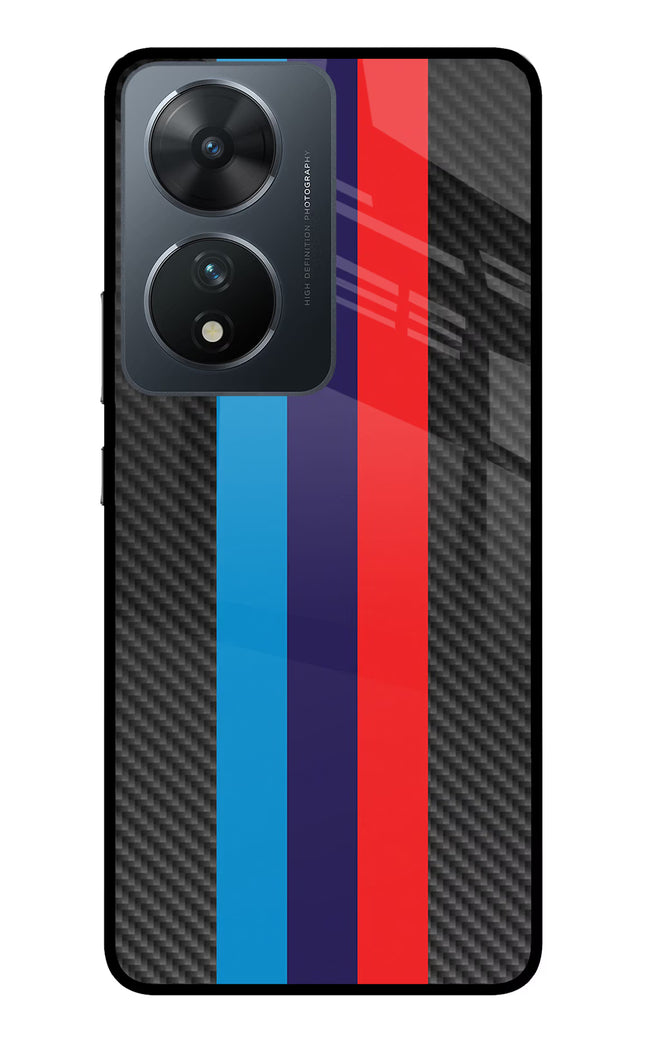 BMW Stripes Pattern Vivo T2 5G Glass Case Back Cover by Casekaro