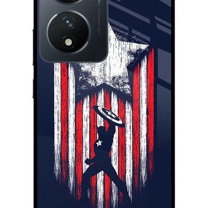 Captain America Marvel Art Vivo T2 5G Glass Case Back Cover by Casekaro