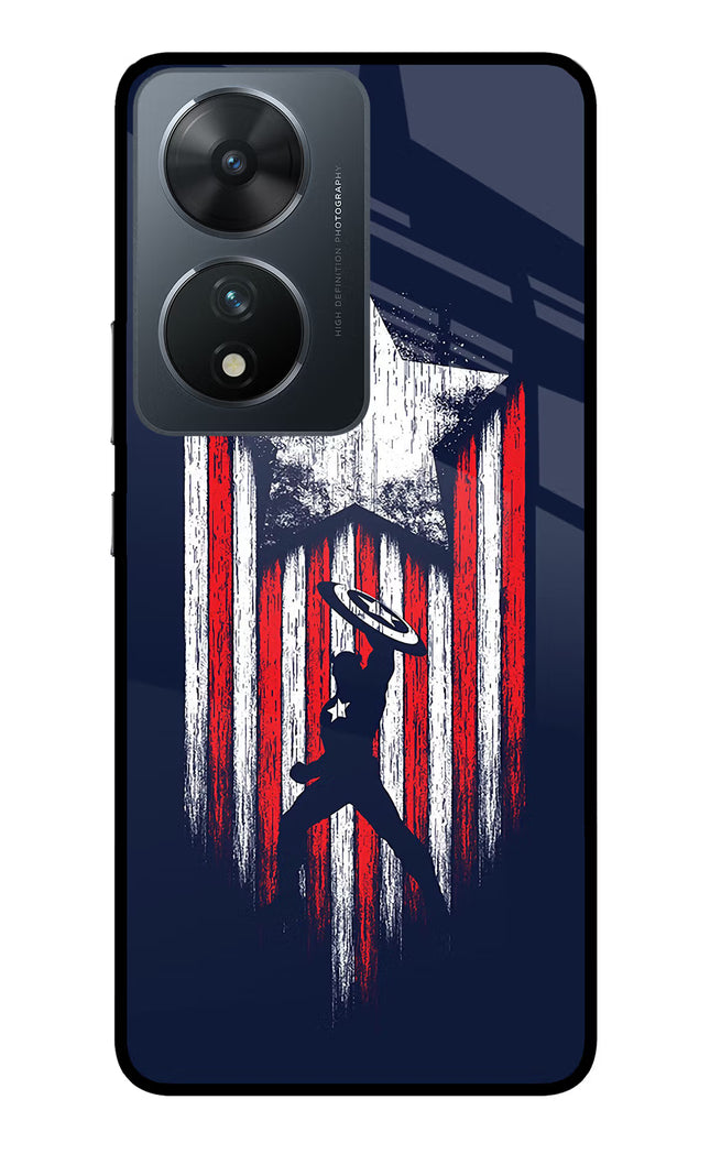Captain America Marvel Art Vivo T2 5G Glass Case Back Cover by Casekaro