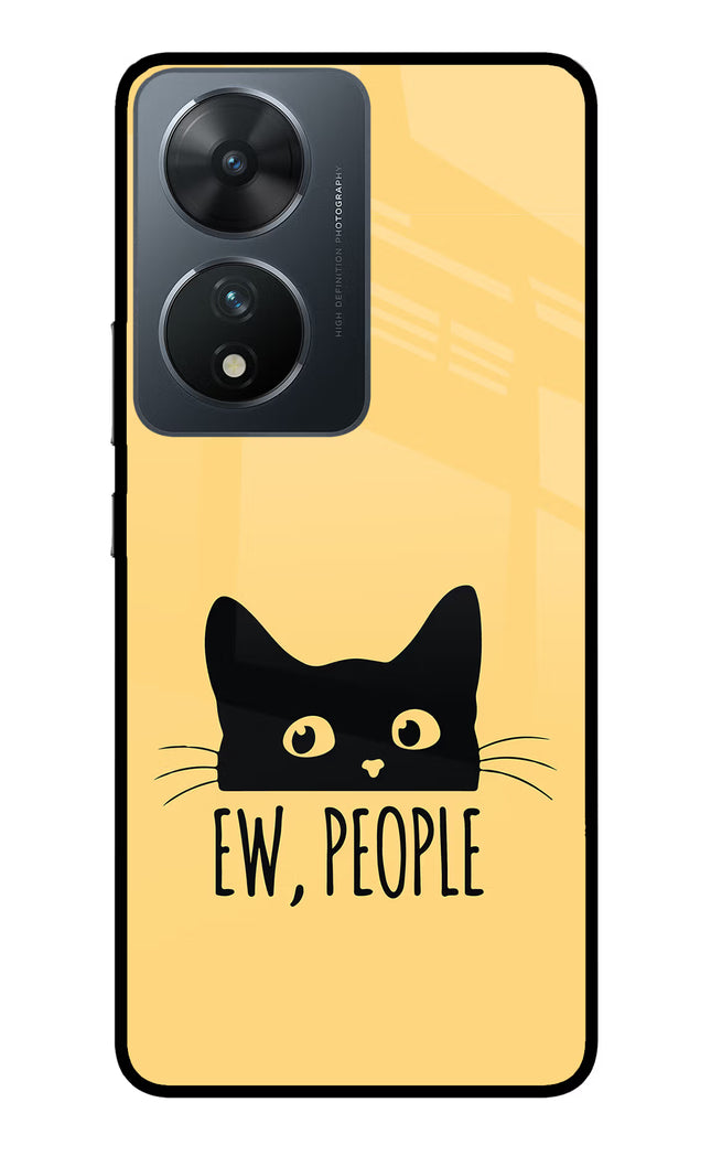 Ew People Catitude Vivo T2 5G Glass Case Back Cover by Casekaro