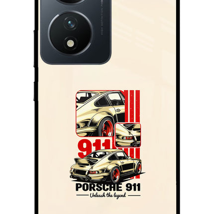 Classic Porsche 911 Vivo T2 5G Glass Case Back Cover by Casekaro