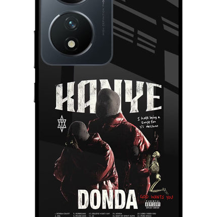 Donda Kanye West Vivo T2 5G Glass Case Back Cover by Casekaro