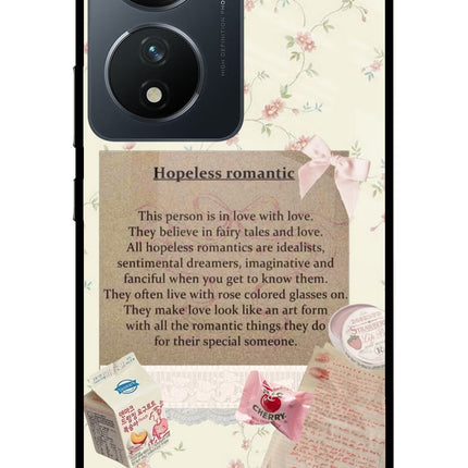 Hopeless Romantic Vivo T2 5G Glass Case Back Cover by Casekaro