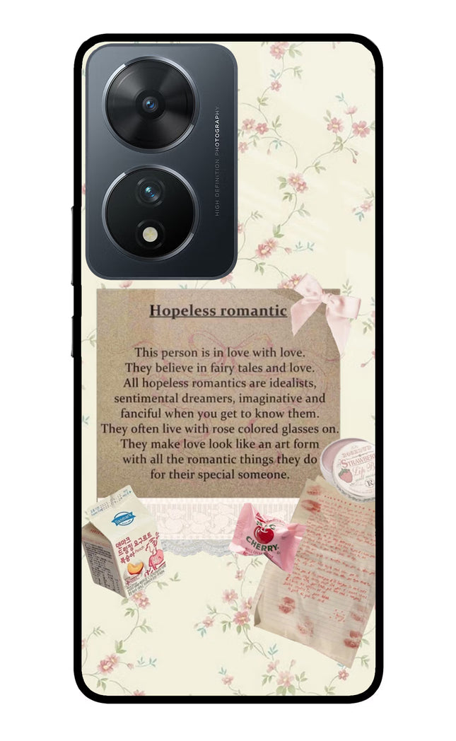 Hopeless Romantic Vivo T2 5G Glass Case Back Cover by Casekaro