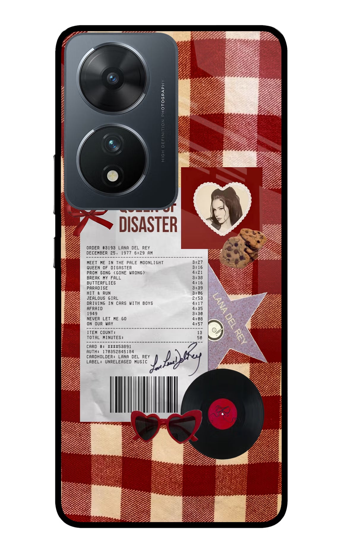 Queen of Disaster Vivo T2 5G Glass Case Back Cover by Casekaro