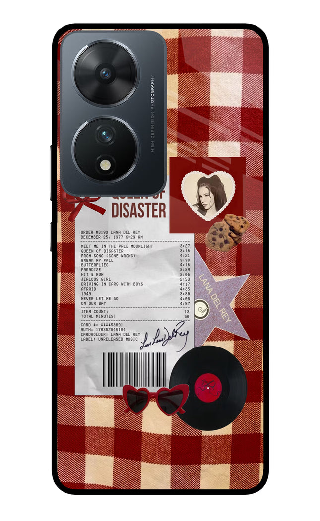 Queen of Disaster Vivo T2 5G Glass Case Back Cover by Casekaro