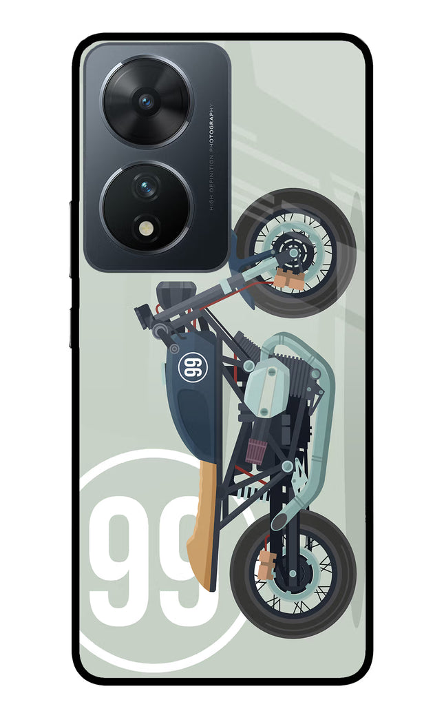 Classic Cafe Racer 99 Vivo T2 5G Glass Case Back Cover by Casekaro
