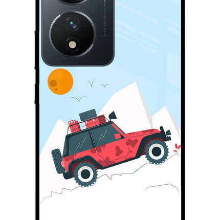 Mountain Trail Beast Vivo T2 5G Glass Case Back Cover by Casekaro