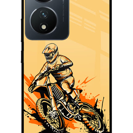Off-Road Fury Vivo T2 5G Glass Case Back Cover by Casekaro