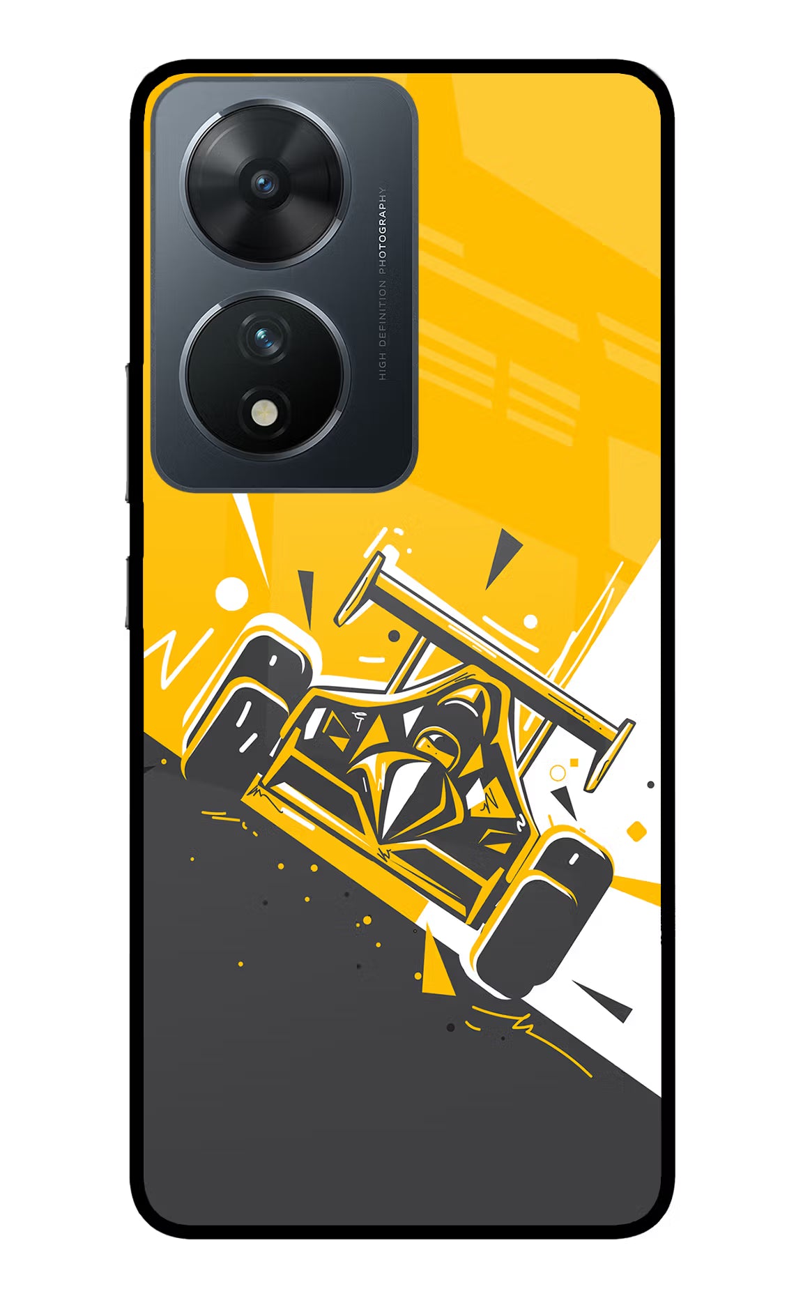 Track King Vivo T2 5G Glass Case Back Cover by Casekaro