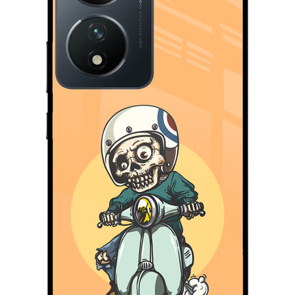 Undead Biker Vivo T2 5G Glass Case Back Cover by Casekaro