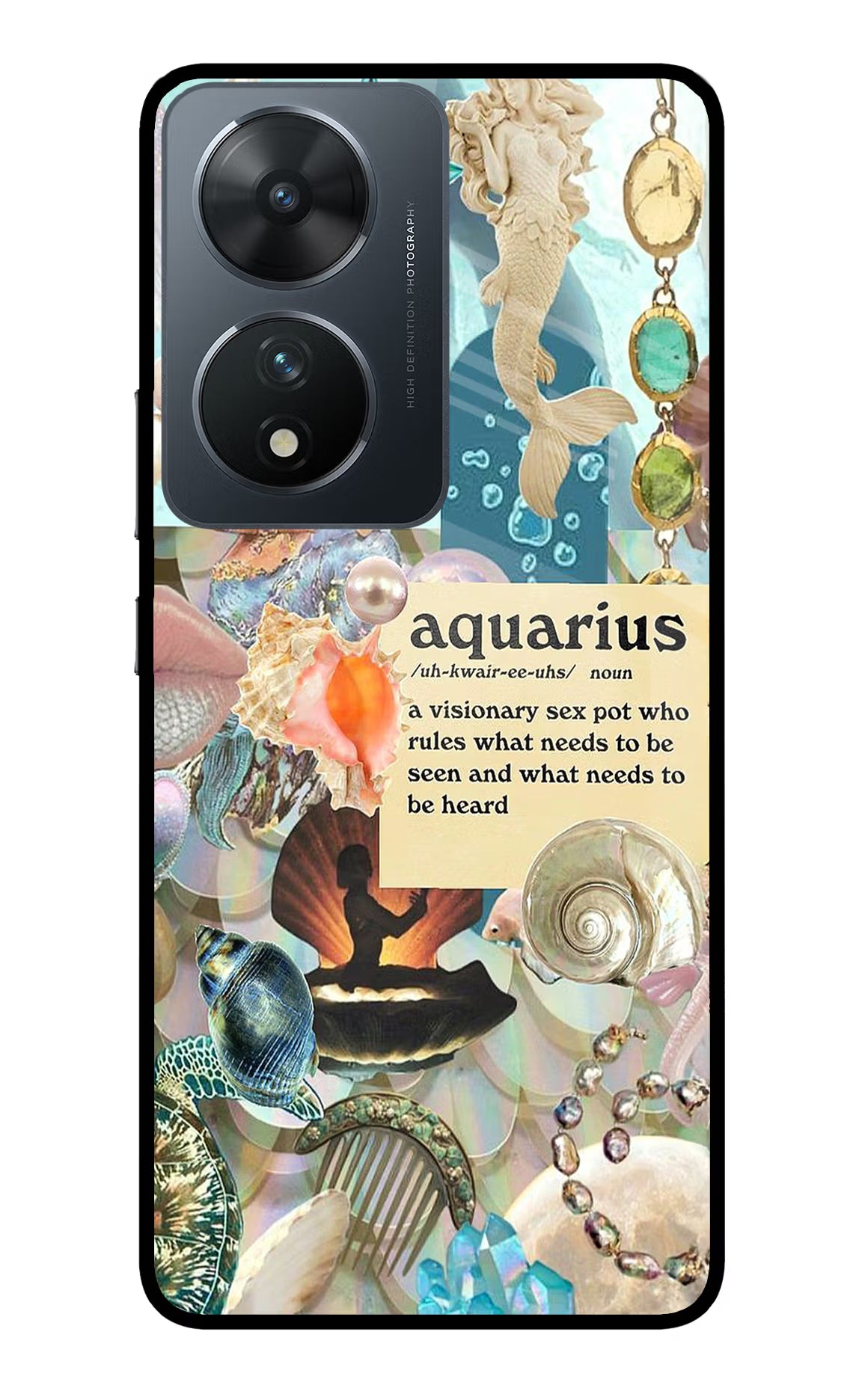 Aquarius Zodiac Vivo T2 5G Glass Case
