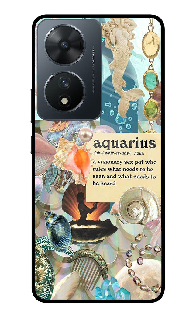 Aquarius Zodiac Vivo T2 5G Glass Case Back Cover by Casekaro