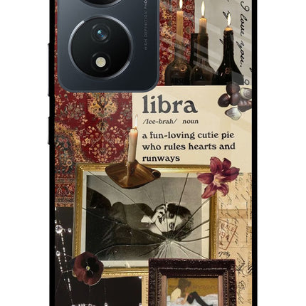 Libra Zodiac Vivo T2 5G Glass Case Back Cover by Casekaro