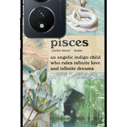 Pisces Zodiac Vivo T2 5G Glass Case Back Cover by Casekaro