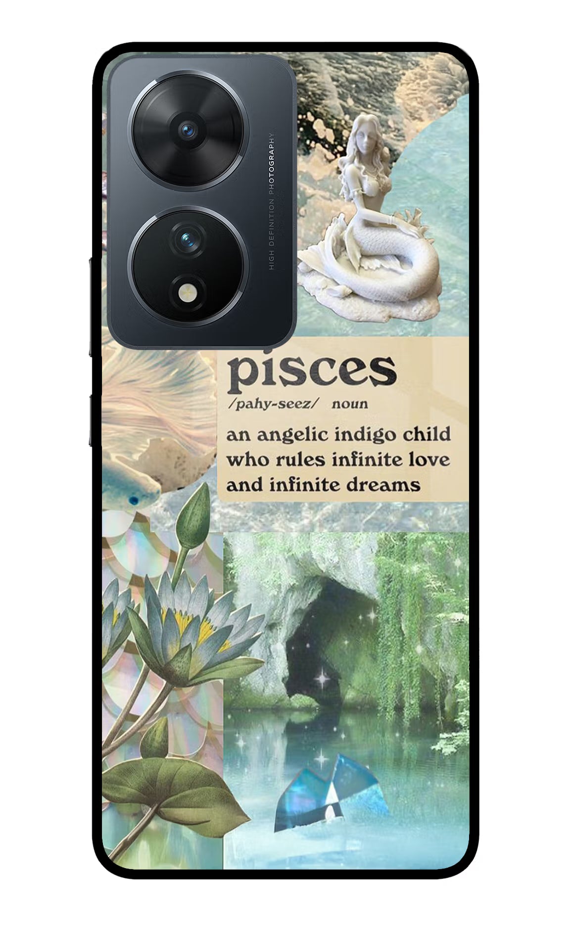 Pisces Zodiac Vivo T2 5G Glass Case Back Cover by Casekaro